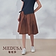 現貨【MEDUSA 曼度莎】抽皺素面棉質中長裙（M-XL）｜中長裙 休閒 棉質 product thumbnail 1