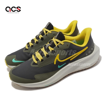 Nike 慢跑鞋 Air Zoom Pegasus Shield 男鞋 綠 黃 防潑水 緩震 小飛馬 運動鞋 FV8107-070