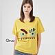 【Qiruo 奇若名品】專櫃黃色短袖上衣彩色圖案設計時尚女裝8767A product thumbnail 1