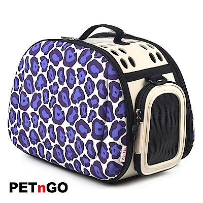 PETnGO 輕巧摺疊寵物提包-紫豹紋