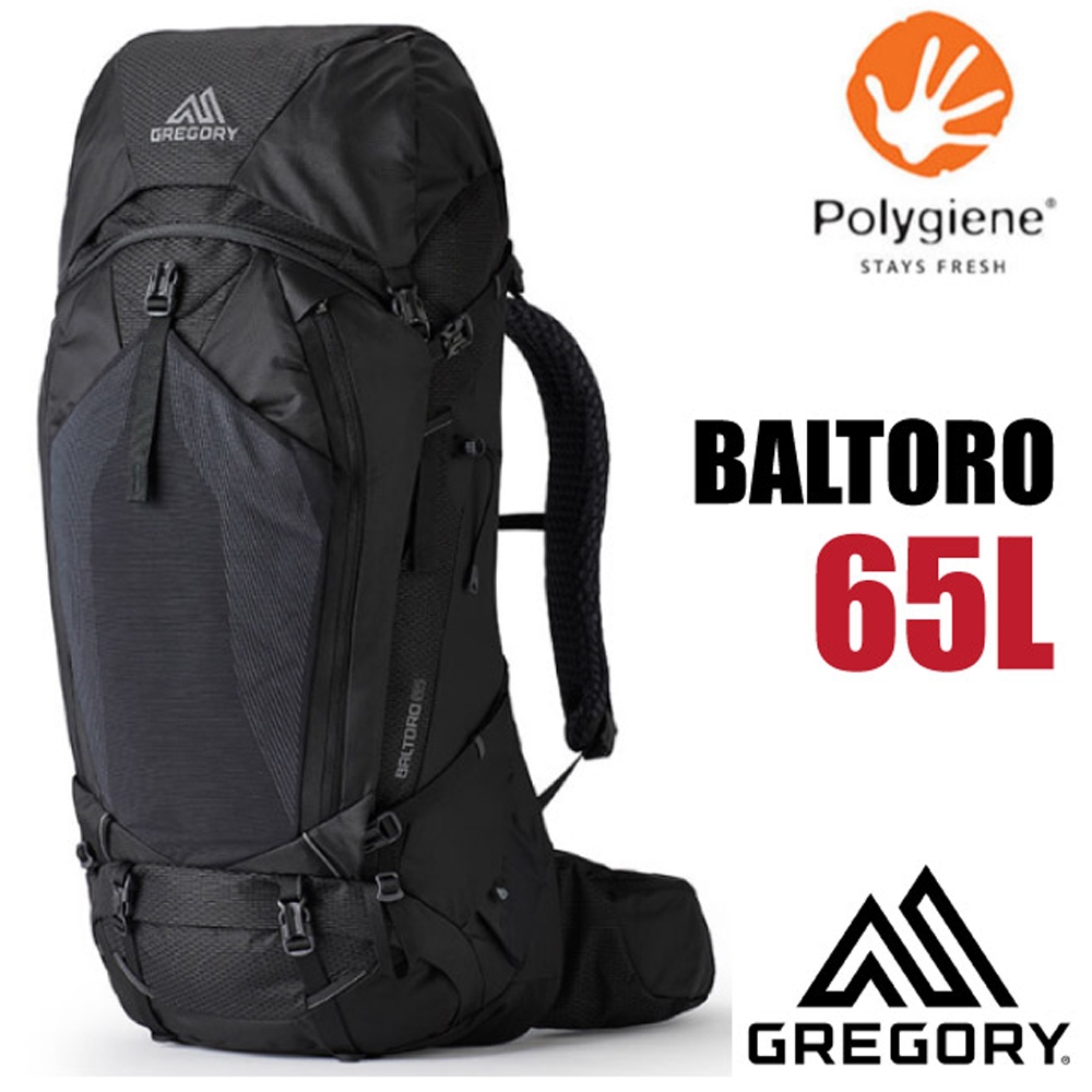 GREGORY 新改款 BALTORO 65L 專業網狀透氣健行登山背包_曜石黑