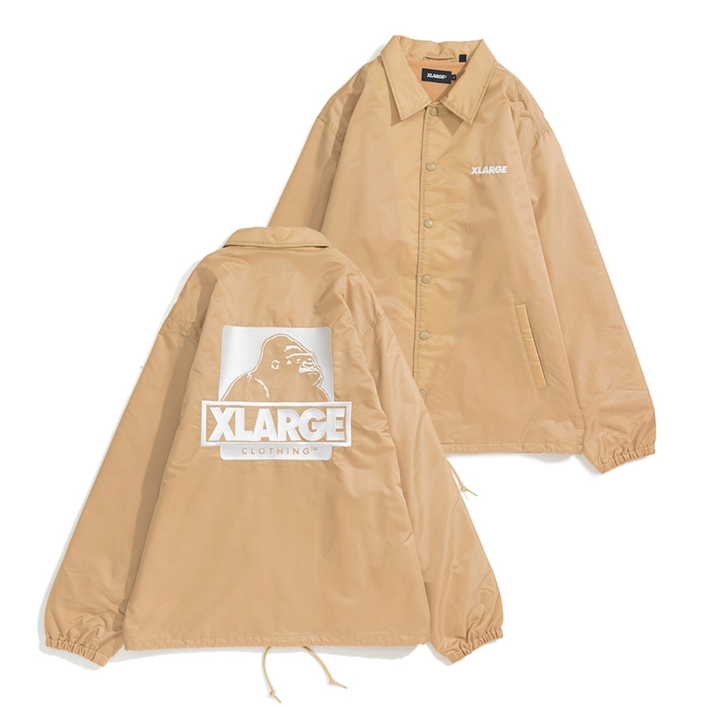 XLARGE EMBROIDERY OG COACHES JACKET防風外套-米色| Yahoo奇摩購物中心