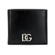 Dolce & Gabbana 品牌銀Logo全皮六卡對開短夾(黑) product thumbnail 1