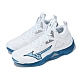 Mizuno 排球鞋 Wave Momentum 3 Mid 男鞋 白 藍 中筒 緩衝 室內運動 羽排鞋 美津濃 V1GA2317-21 product thumbnail 1