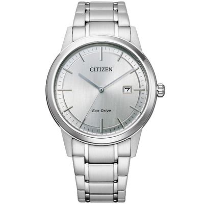 CITIZEN星辰 PAIR系列 光動能簡約腕錶-銀 母親節 禮物 40mm/AW1231-66A