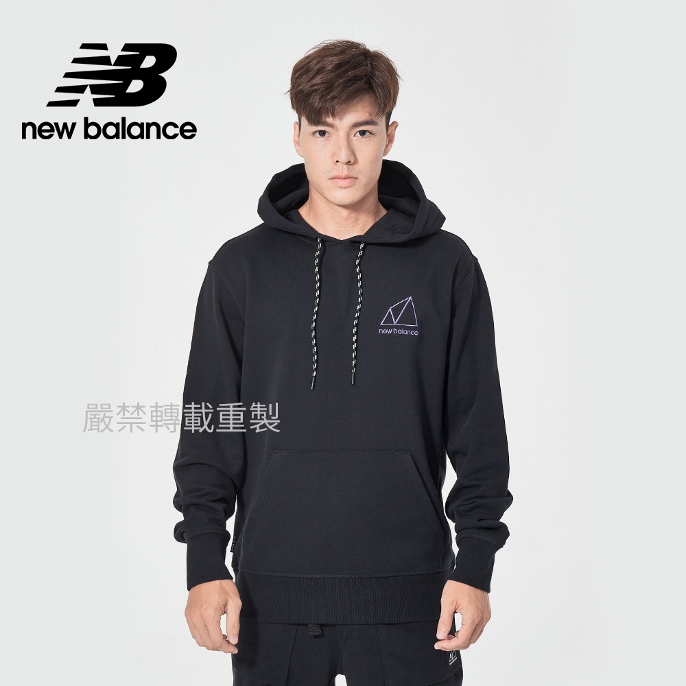 [New Balance]連帽長袖上衣_男款_黑色_AMT11581BK