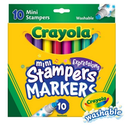 美國crayola 繪兒樂-可水洗印章色筆10色
