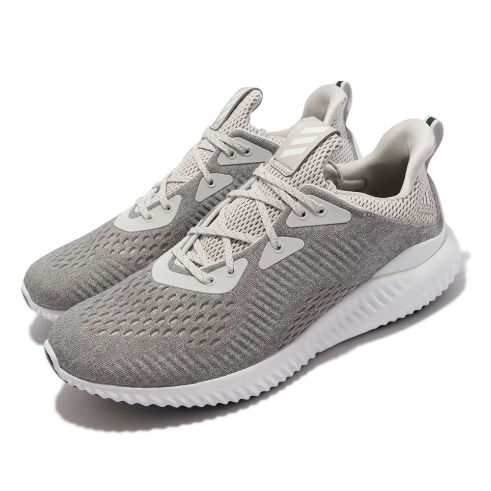 adidas 慢跑鞋 Alphabounce 1 M 運動 男鞋 愛迪達 輕量 透氣 反光 避震 路跑 健身 灰白 GV9747