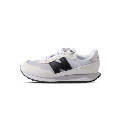 New Balance NB 237 童鞋 中童 白黑色 透氣 麂皮 鬆緊帶 休閒鞋 PH237DEP