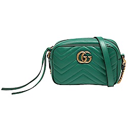 GUCCI GG Marmont系列仿舊金色雙G LOGO 山