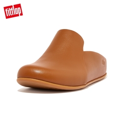 【FitFlop】CHRISSIE II HAUS LEATHER SLIPPERS易穿脫舒適便鞋-女(淺褐色)