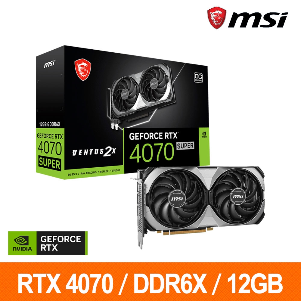 微星MSI RTX 4070 SUPER 12G VENTUS 2X OC 顯示卡| RTX 30系列| Yahoo