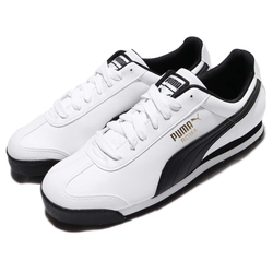 Puma 休閒鞋 Roma Basic 男鞋 白 黑 復古 運動鞋 皮革 基本款 35357204