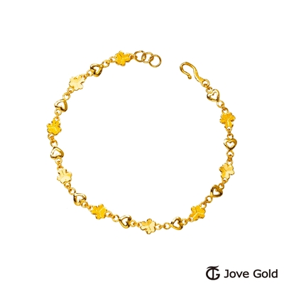 Jove Gold 漾金飾 美麗關係黃金手鍊-雙面設計