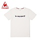 le coq sportif 法國公雞牌經典文字LOGO圓領短袖T恤 男女-白 product thumbnail 1