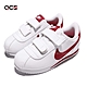 Nike 童鞋 Cortez Basic SL TDV 阿甘鞋 經典 小童 魔鬼氈 親子鞋 白 紅 904769-101 product thumbnail 1