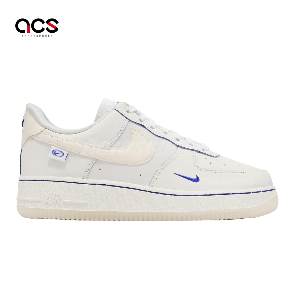 Nike 休閒鞋Wmns Air Force 1 07 LX 女鞋海鹽奶油白藍AF1 反光經典拼接