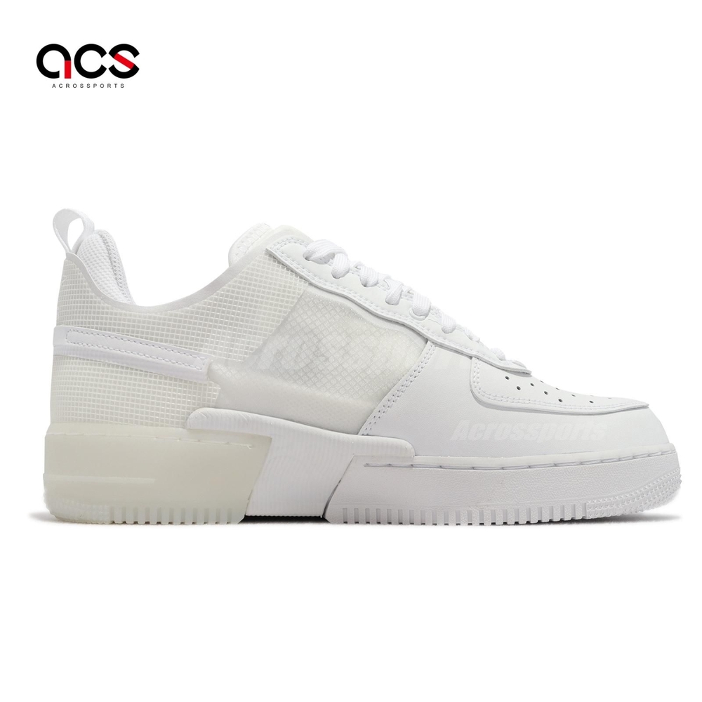 Nike 休閒鞋Air Force 1 React 男鞋白米白拼接AF1 經典DM0573-100