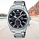 CASIO 卡西歐 EDIFICE 經典設計 計時碼錶三眼運動錶-黑 EFB-710D-1AV 防水100米 product thumbnail 1