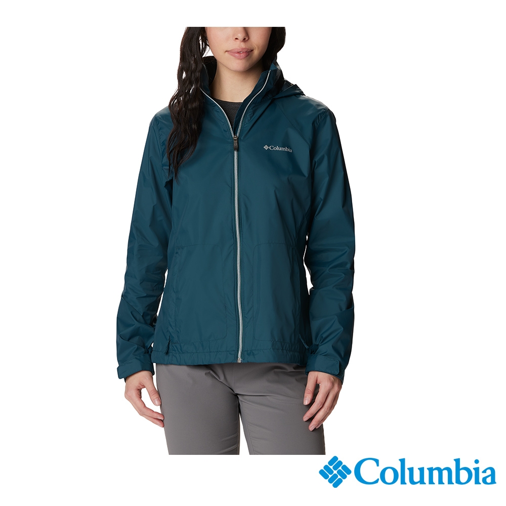 Columbia 哥倫比亞 女款 - 防潑水風衣-孔雀藍 UWK01270PC/HF