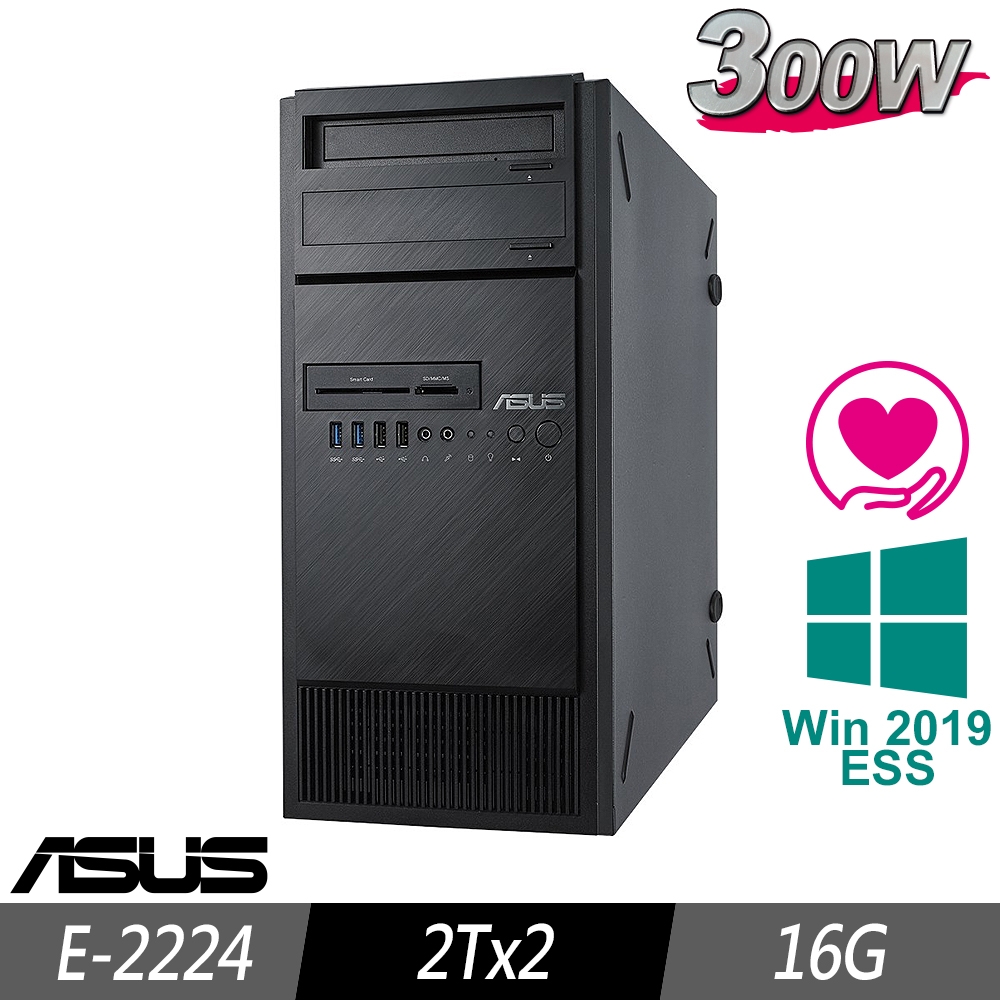 ASUS 華碩 TS100-E10 伺服器 E-2224/16G/2TBx2/2019ESS