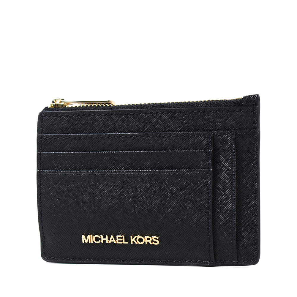 MICHAEL KORS 防刮皮革多卡證件/零錢包-黑色