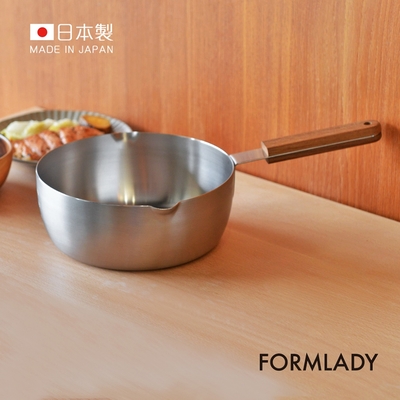 日本FORMLADY 小泉誠 ambai日製木柄18-8不鏽鋼三層底雪平鍋-20cm