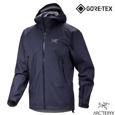 【ARCTERYX 始祖鳥】男 Beta Gore-Tex 3L 防水透氣連帽外套.風雨衣.運動休閒戶外夾克_X000009284 黑寶石