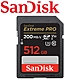 SanDisk 512GB 200MB/s Extreme Pro U3 SDXC UHS-I V30 記憶卡 product thumbnail 1