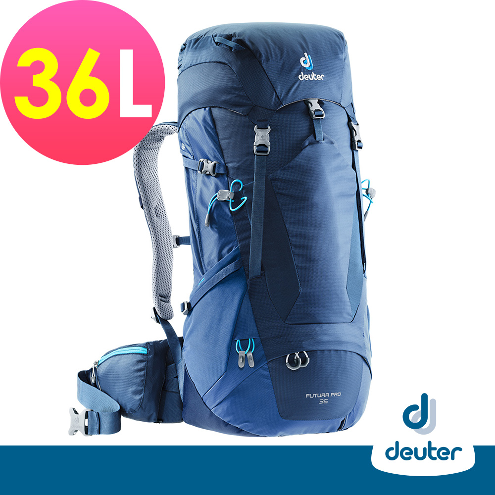 【德國DEUTER】FUTURA PRO透氣網架背包36L(3401118深藍/登山包)