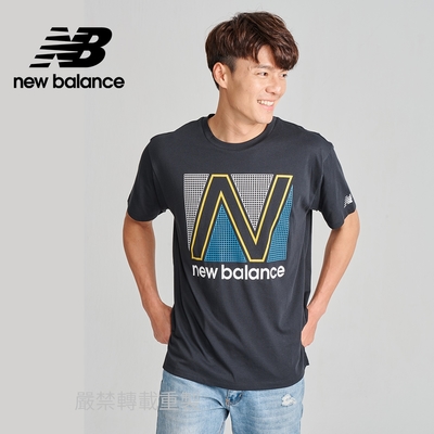 [New Balance]DRY運動短袖上衣_男性_黑色_AMT11062BPT