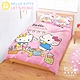 享夢城堡 雙人床包薄被套四件組-HELLO KITTY Lets Picnic-粉 product thumbnail 1