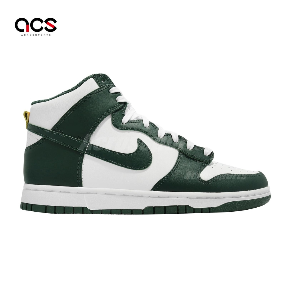 Nike 休閒鞋Dunk HI Retro 男鞋白森林綠高筒經典Noble Green DD1399