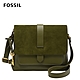 FOSSIL Kinley 真皮x麂皮翻蓋方包-沼綠色 ZB1603376 product thumbnail 1