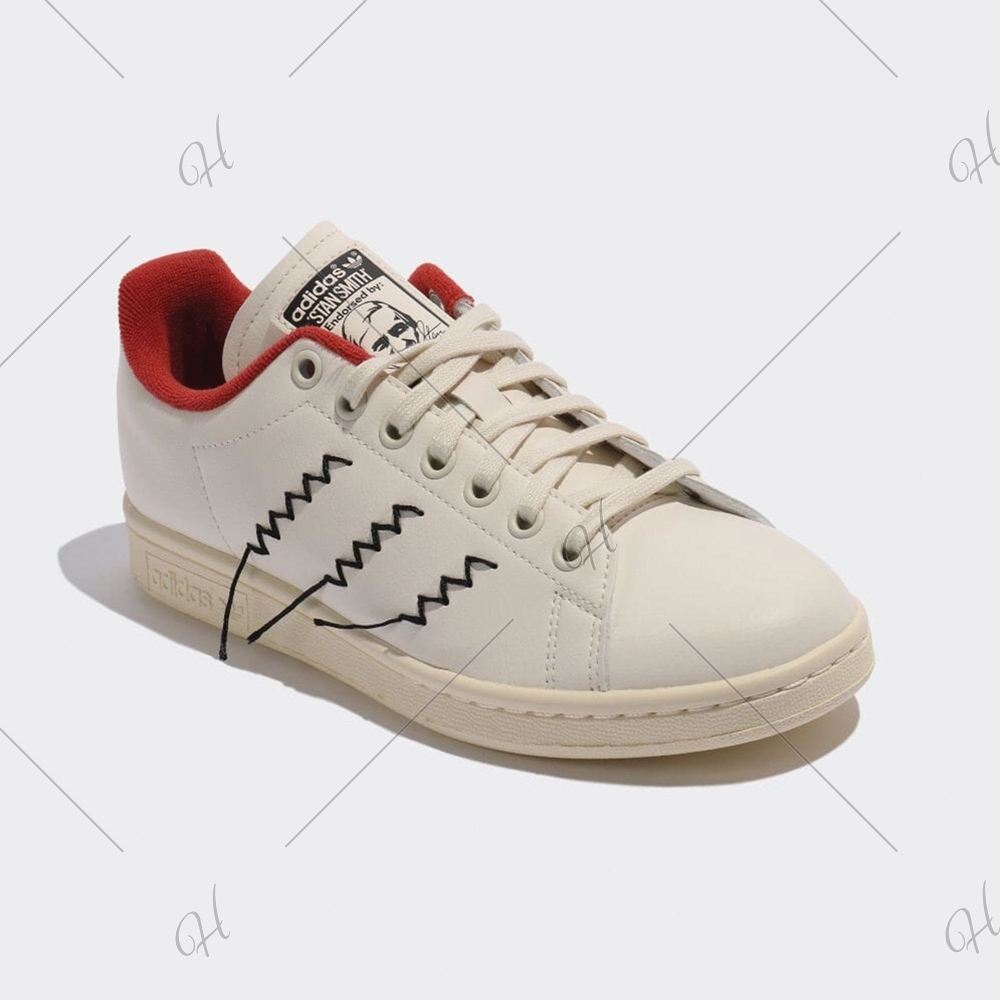 adidas 休閒鞋 男鞋 女鞋 運動鞋 皮革 三葉草 STAN SMITH 米白 HP5580