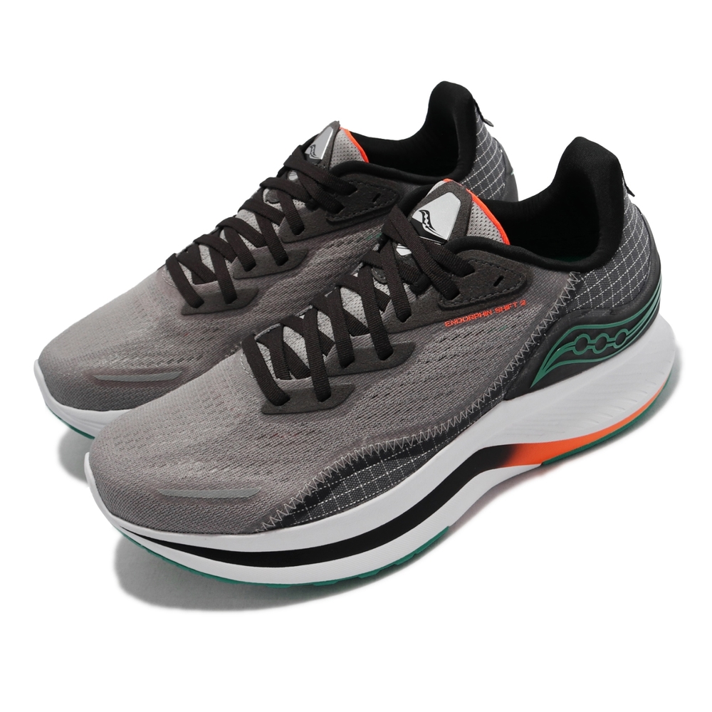 Saucony 慢跑鞋 Endorphin Shift 2 黑灰 綠 橘 路跑 回彈 索康尼 男鞋 S2068920