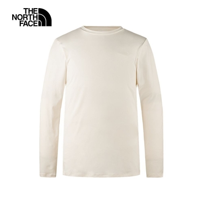 The North Face M DUNE SKY L/S CREW 男長袖上衣-米白-NF0A83TGQLI