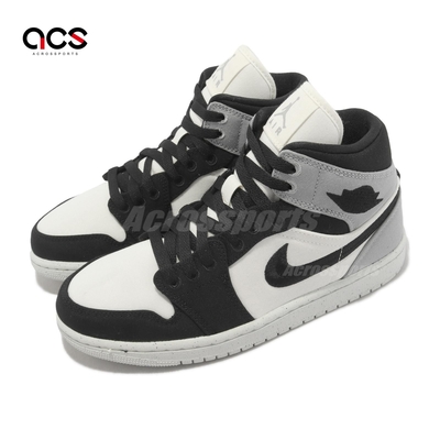 Nike 休閒鞋 Wmns Air Jordan 1 Mid SE 白 灰 黑 女鞋 男鞋 AJ1 帆布 喬丹 DV0427-100