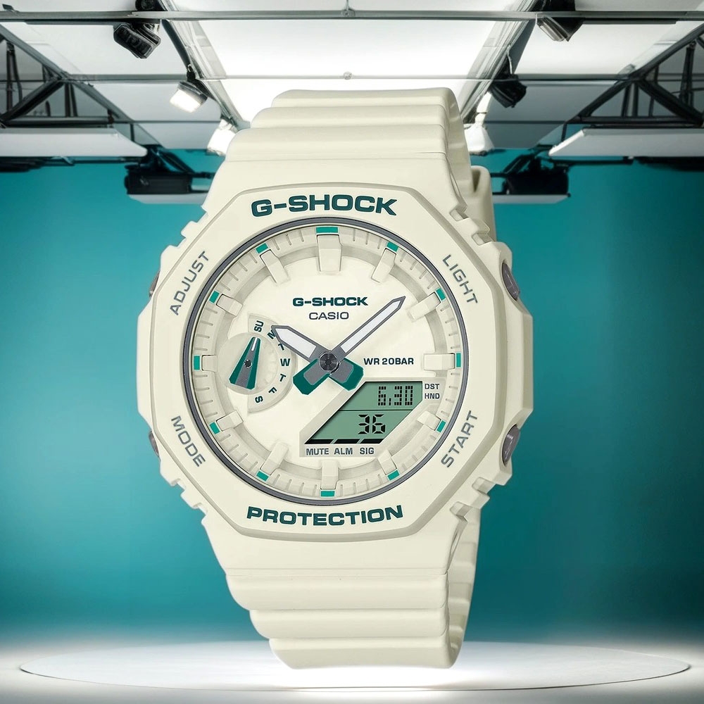 CASIO 卡西歐 G-SHOCK 摩登綠 農家橡樹八角女錶 送禮推薦 GMA-S2100GA-7A