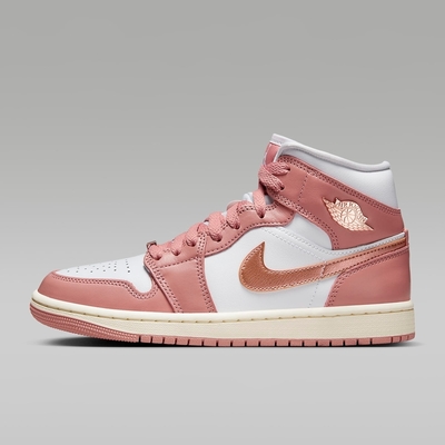 NIKE WMNS AIR JORDAN 1 MID SE 女休閒運動鞋-白粉-FB9892670