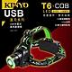 KINYO USB充電式高亮度頭燈 product thumbnail 1