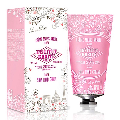 【即期品】 Karite Paris 巴黎乳油木 愛戀玫瑰護手霜75ml