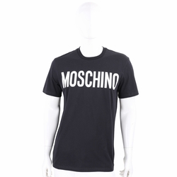 MOSCHINO 字母印花黑色短袖TEE T恤(男款)