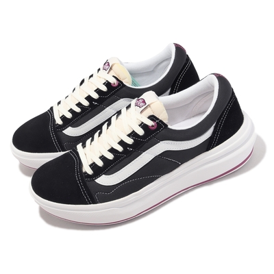 Vans 休閒鞋 Old Skool Over 男鞋 女鞋 黑 白 粉紅滾邊 麂皮 厚底 增高 VN0A7Q5EBMA