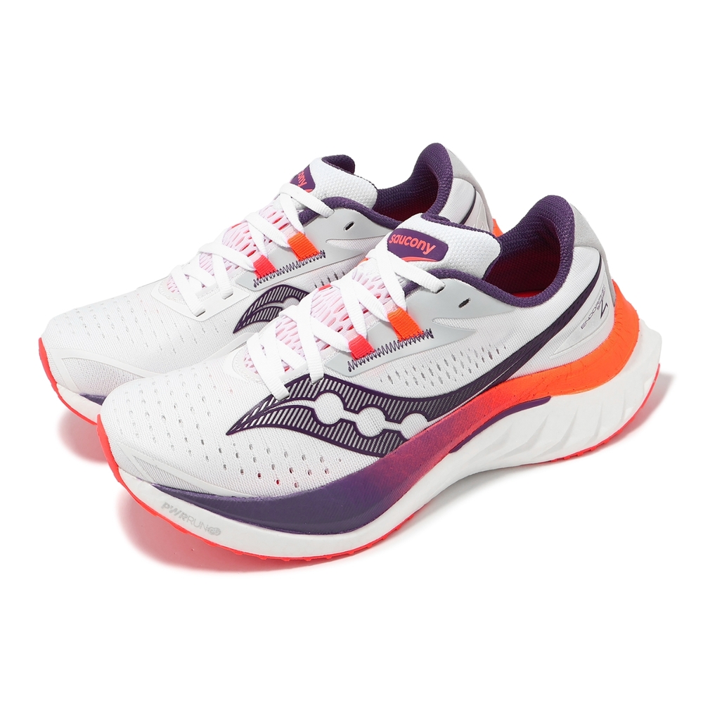 Saucony 競速跑鞋 Endorphin Speed 4 女鞋 白 紫 尼龍板 回彈 輕量 路跑 運動鞋 索康尼 S10940129