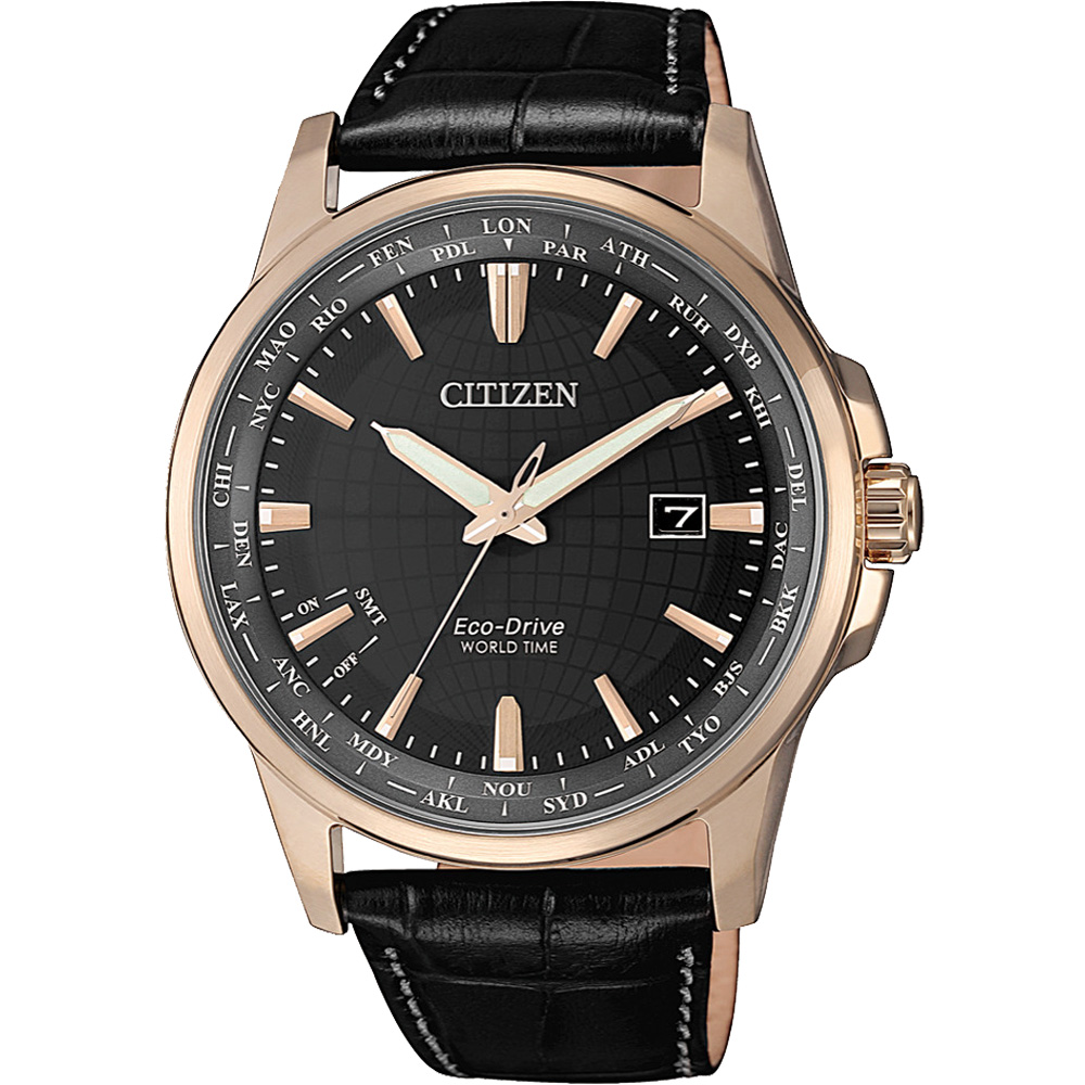 CITIZEN星辰 Eco-Drive 知識星球限量腕表-黑皮帶-BX1008-12E