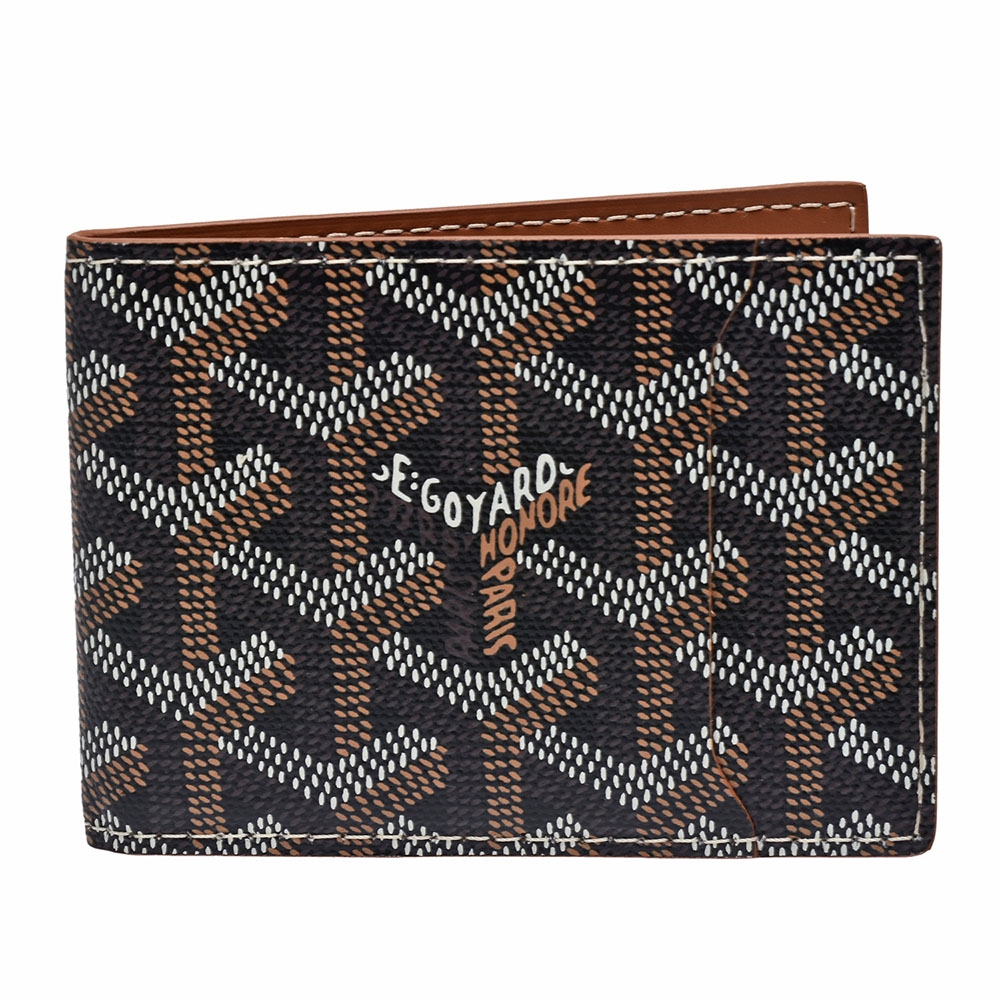 GOYARD 經典INSERT VICTOIRE手工帆布摺疊卡夾(棕色)