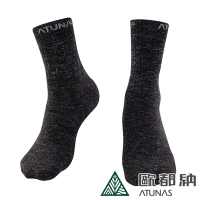 【ATUNAS 歐都納】中筒保暖雪襪A1AS2203N黑/輕柔舒適/運動襪/登山襪