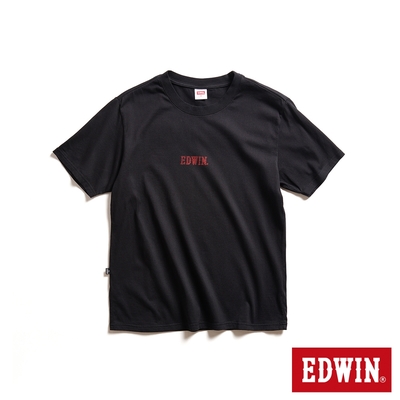 EDWIN EDGE 音浪LOGO短袖T恤-男-黑色