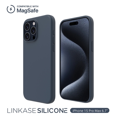 ABSOLUTE LINKASE SILICONE iPhone 15 Pro Max 6.7吋 MagSafe 類膚觸矽膠保護殼(多色可選)